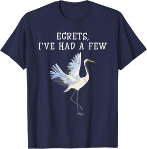 Egrets Birds Birdwatching Funny Ornithologist Lovers T-Shirt - T-Shirt | Navy