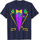 Cat Mom & Vegan Mardi-Gras-Shirt Tuxedo Vest Outfit , Small T-Shirt - T-Shirt | Navy