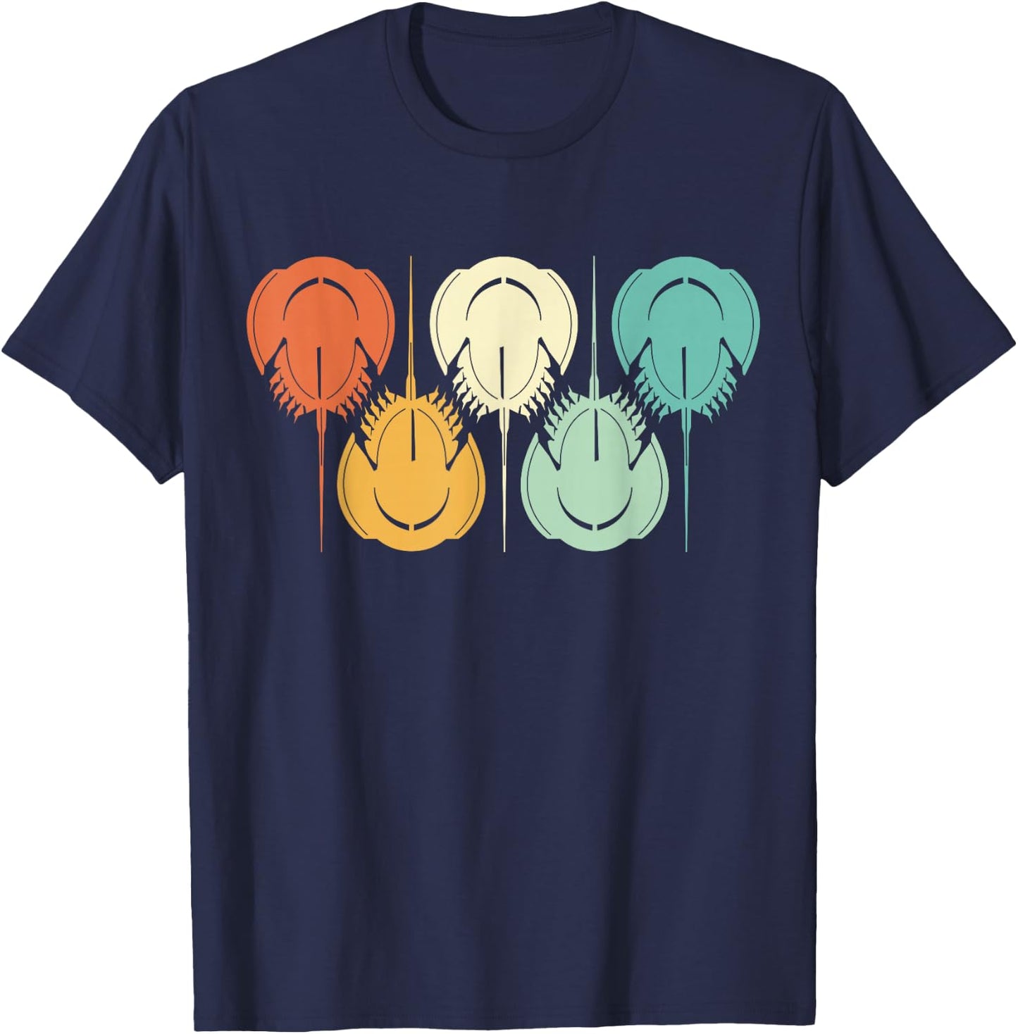 Retro Horseshoe Crabs T-Shirt - T-Shirt | Navy