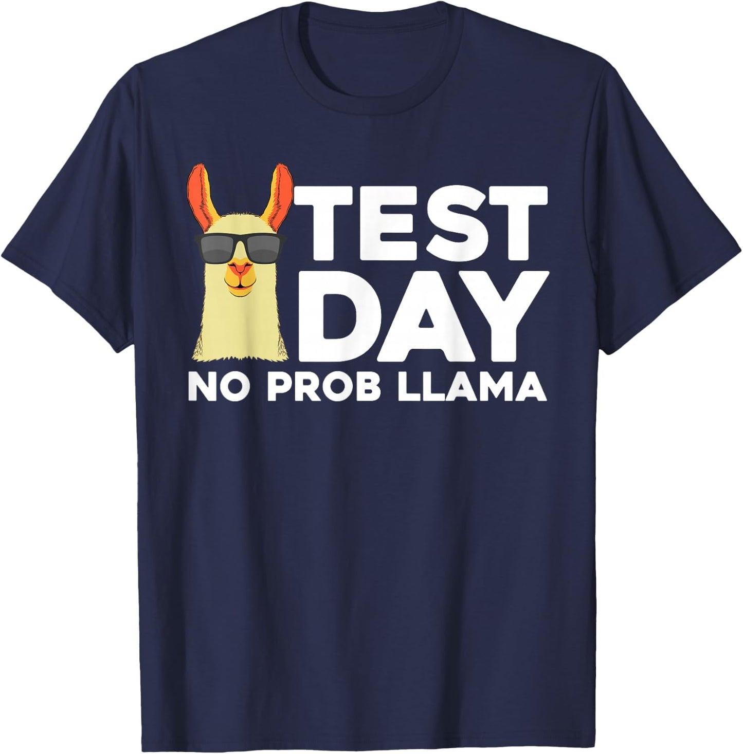 Cool Test Day Women Llama Teacher Testing Day State T-Shirt - T-Shirt | Navy