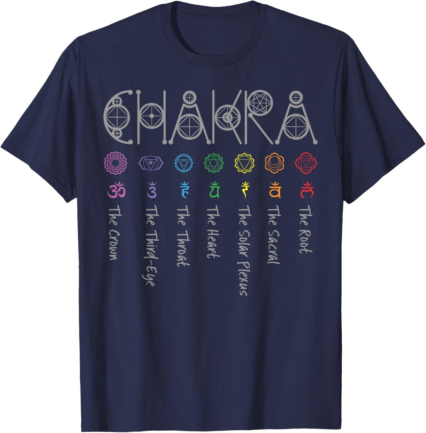 Chakra Yoga T-Shirt - T-Shirt | Navy