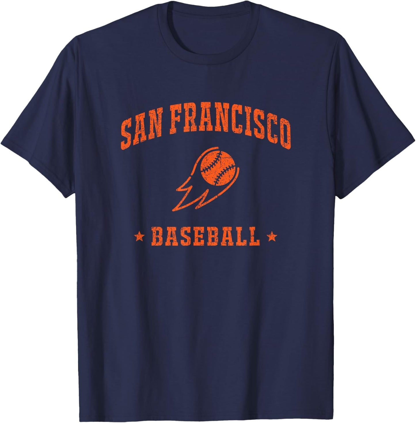 San Francisco Baseball Vintage Gameday Retro Baseball Lover T-Shirt - T-Shirt | Navy