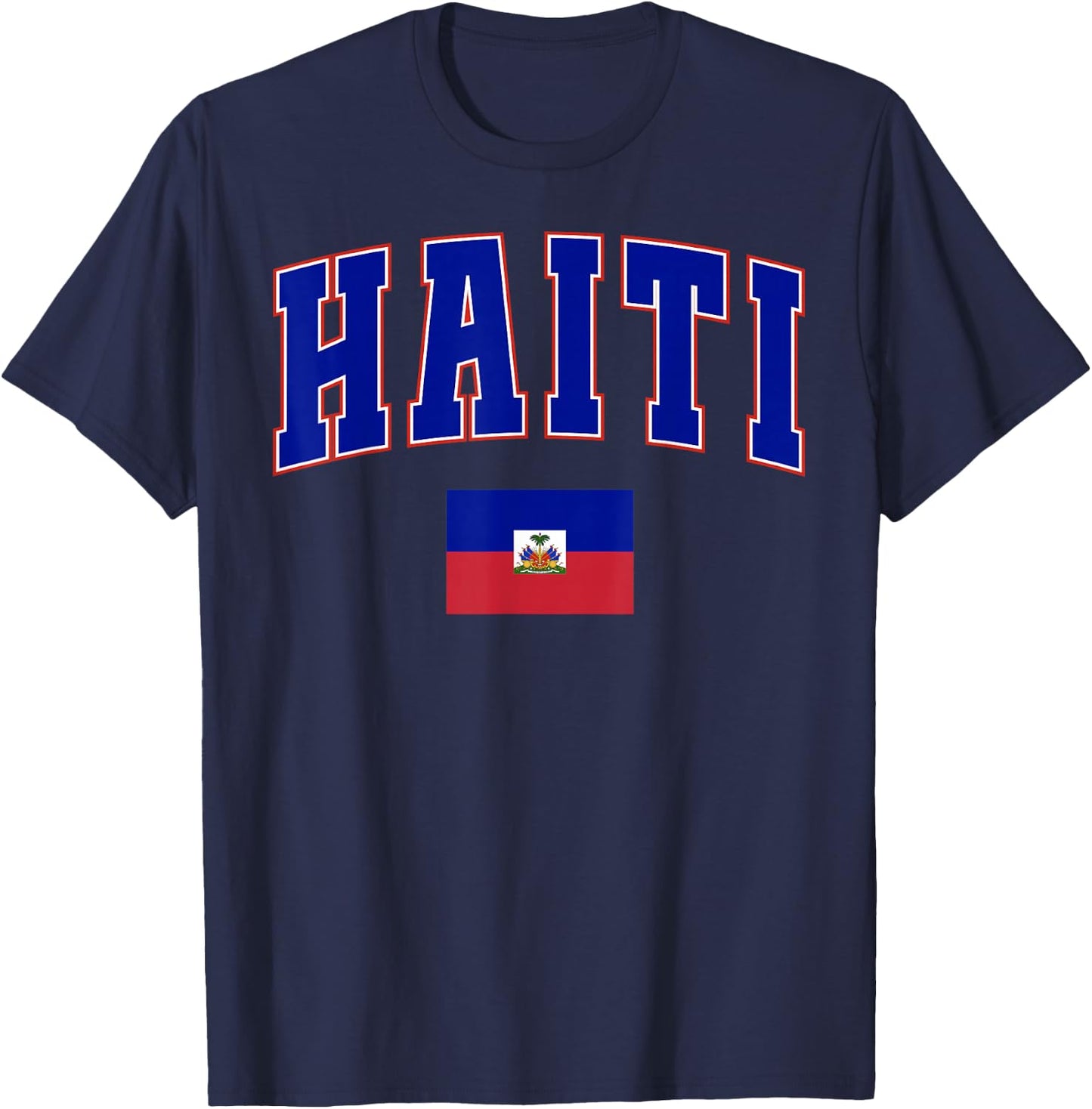 Haiti Haitian Flag Pride Women Kids Boys Men T-Shirt - T-Shirt | Navy