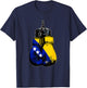 Proud Heritage Bosnia Herzegovina Boxing Gloves , black T-Shirt - T-Shirt | Navy