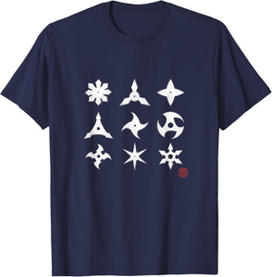 Shuriken Ninja Japan Manga Anime , Black, S T-Shirt - T-Shirt | Navy