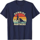 Vintage Running Partners Buggy Baby Stroller Mom Runner T-Shirt - T-Shirt | Navy