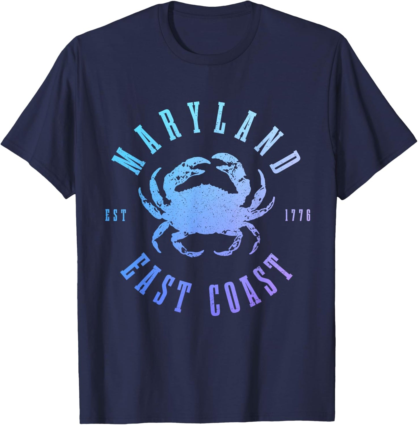 Maryland Blue Crab Crabbing East Coast Pride Vintage T-Shirt - T-Shirt | Navy