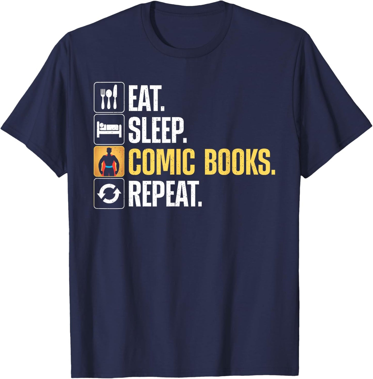 Cool Comic Books Art Women Comic Book Lover Comics T-Shirt - T-Shirt | Navy