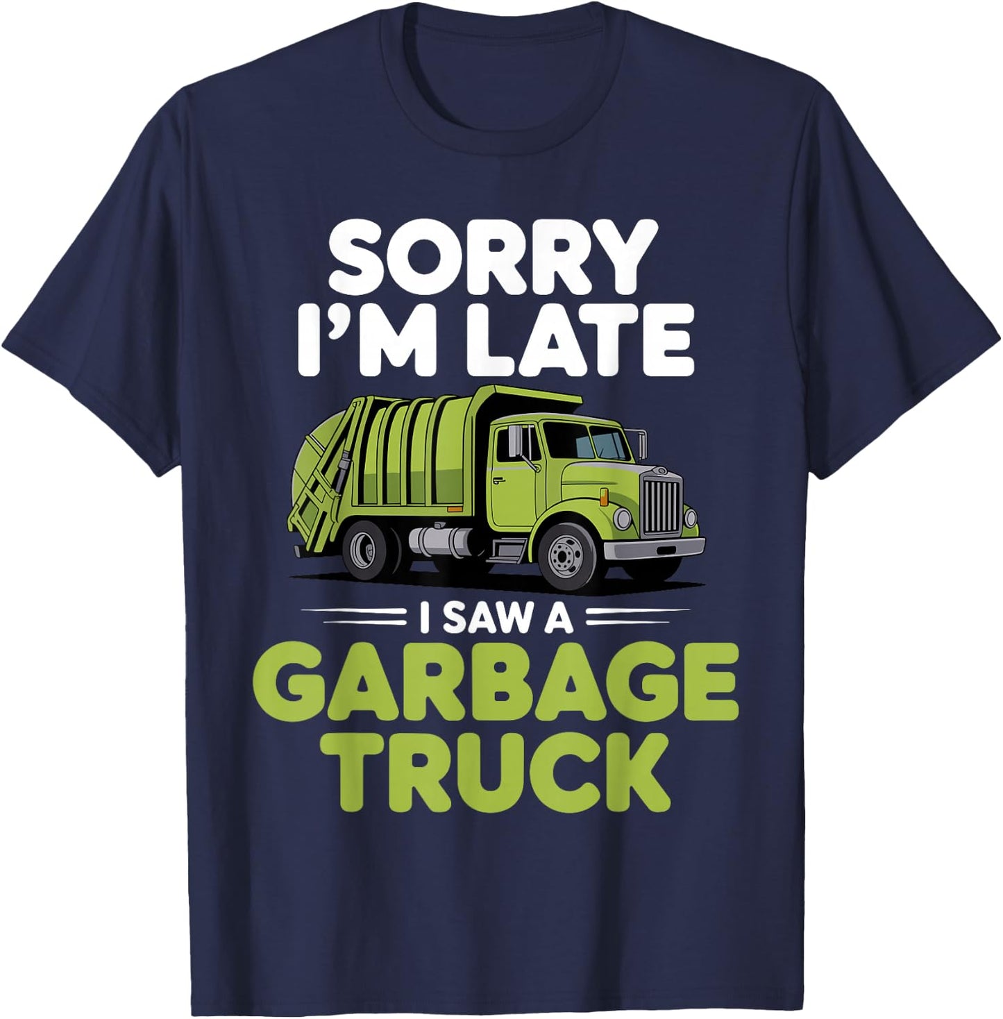 Garbage Truck Costume Women Kids Trash Garbage Man T-Shirt - T-Shirt | Navy