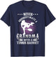 Tennis player grandma athlete grandmother never underestimates T-Shirt - T-Shirt | Navy