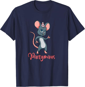 Party Mouse , black T-Shirt - T-Shirt | Navy
