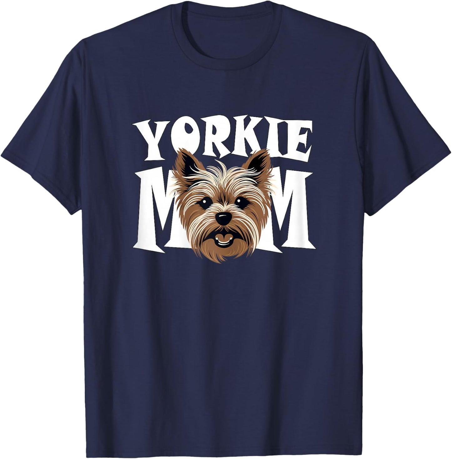 Yorkie Mom Cute Yorkshire Terrier Puppy Dog Mum Women’s T-Shirt - T-Shirt | Navy