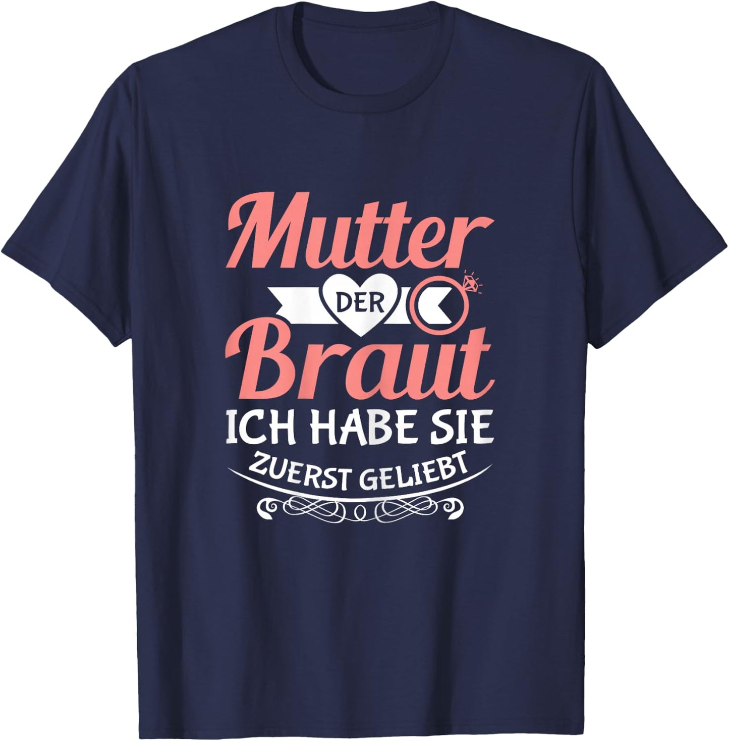 Women's Mother of the Bride Wedding Mum Mother of the Bride , black, s T-Shirt - T-Shirt | Navy