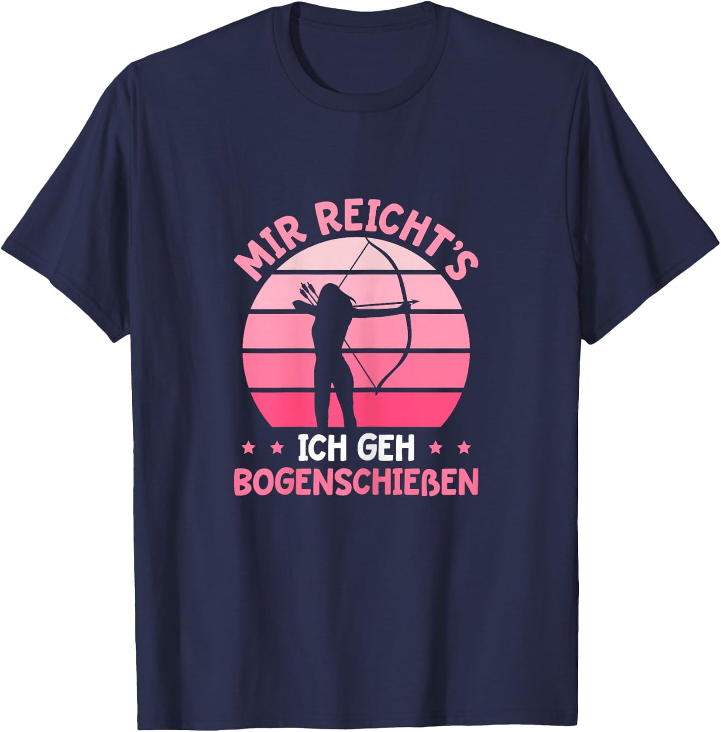 Damen Bogenschießen Schützenverein Bogensport Schützin T-Shirt - T-Shirt | Navy