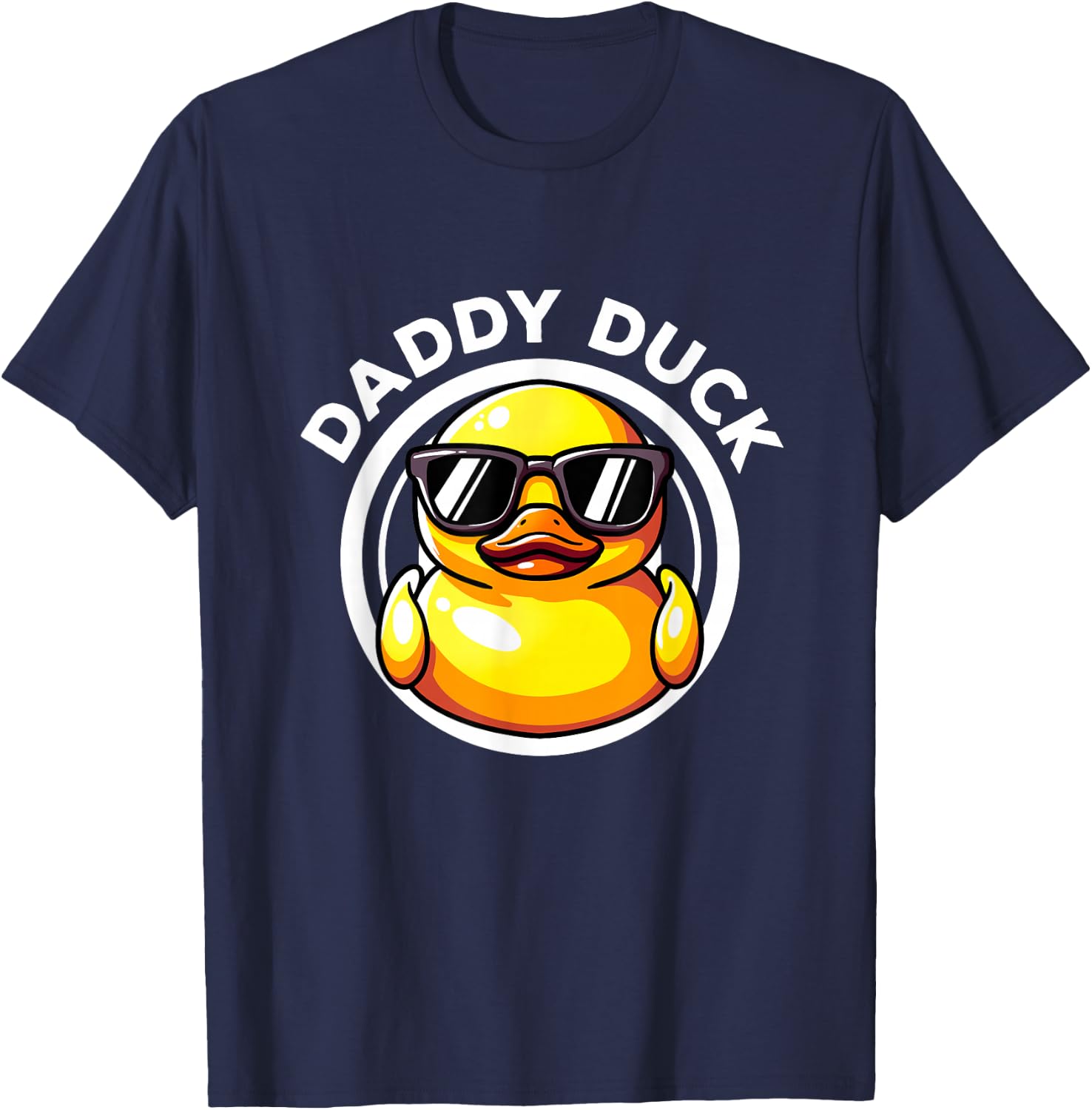 Daddy Duck Dad I Love Ducks Family Lover Funny Rubber Duck T-Shirt - T-Shirt | Navy