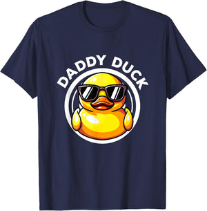 Daddy Duck Dad I Love Ducks Family Lover Funny Rubber Duck T-Shirt - T-Shirt | Navy