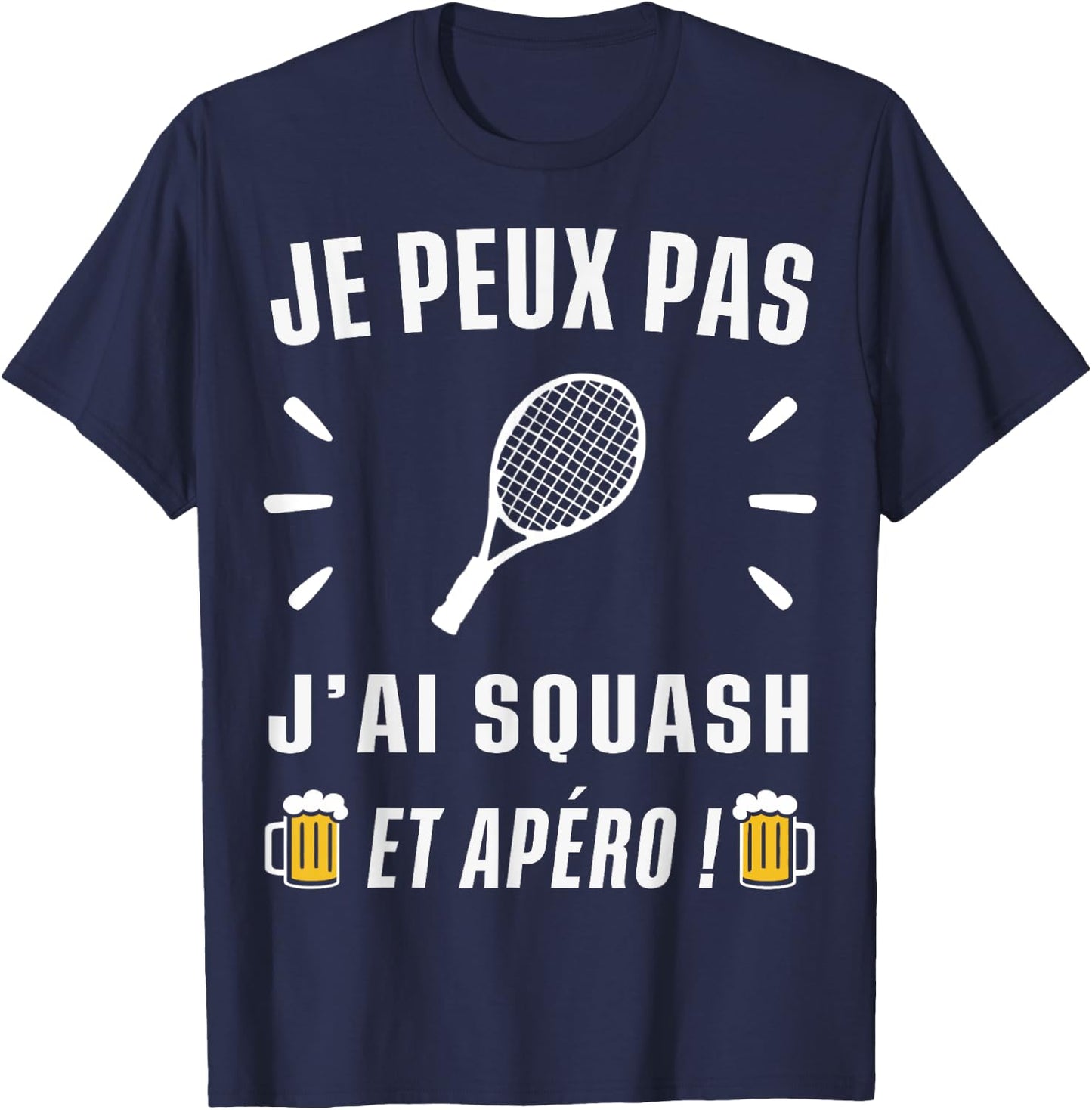 I Can't Have Squash , Black, S T-Shirt - T-Shirt | Navy