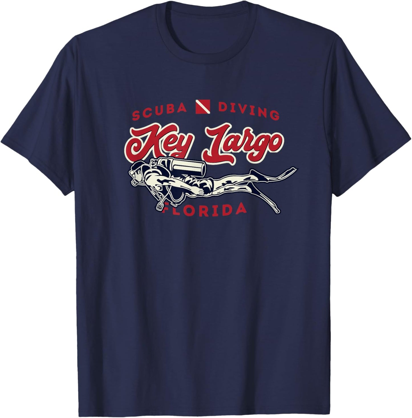 Key Largo, Florida Scuba Diver Shirt T-Shirt - T-Shirt | Navy