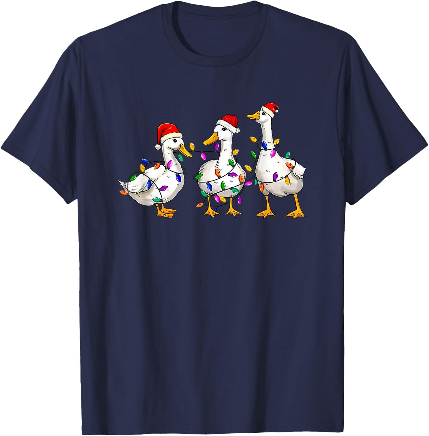 Christmas Duck Merry Christmas T-Shirt - T-Shirt | Navy