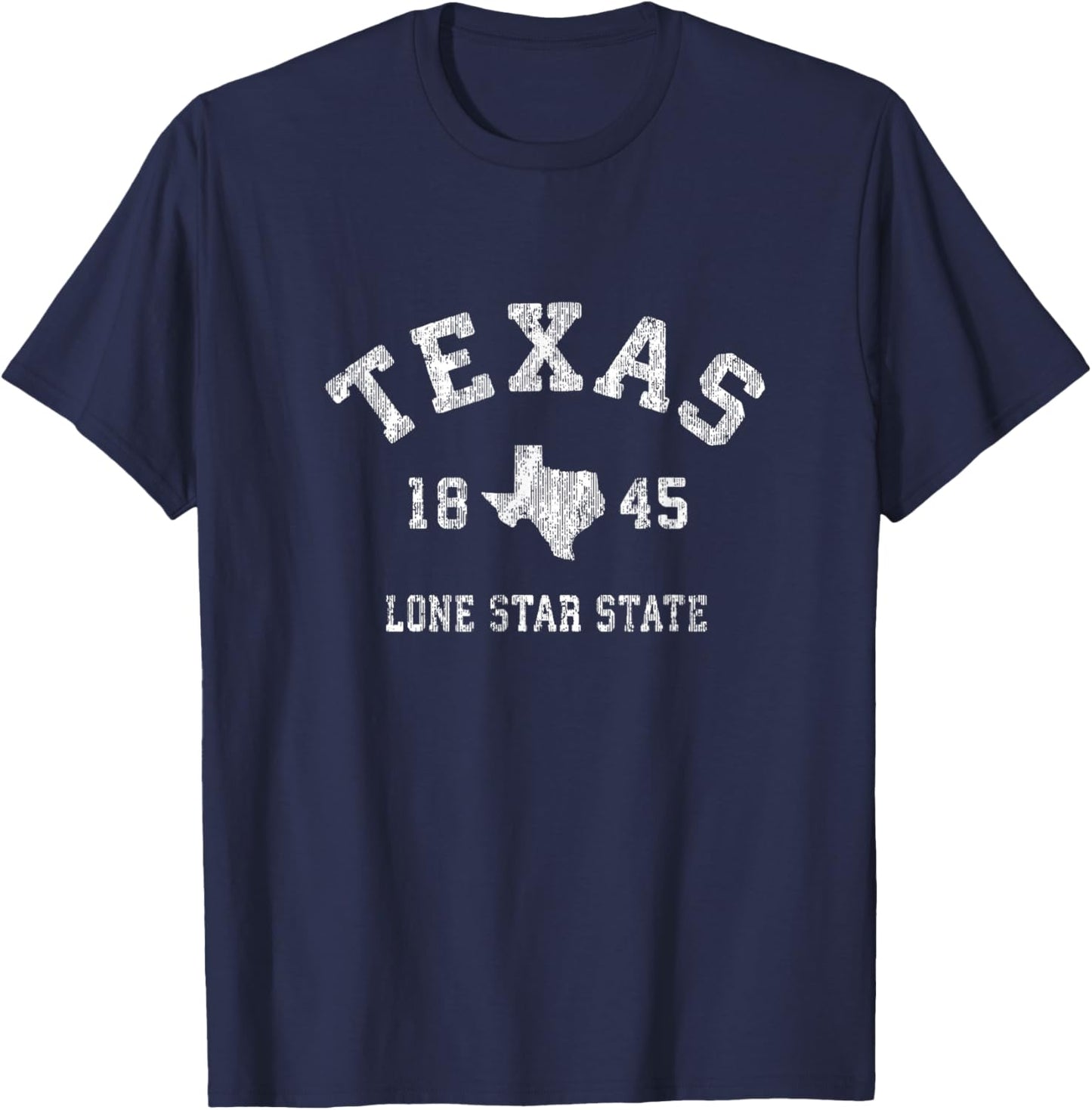 Texas TX Vintage Sports Design Texan T-Shirt - T-Shirt | Navy
