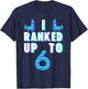 I Ranked Up To 6 Birthday Video Game Llama Piñata Birthday T-Shirt - T-Shirt | Navy