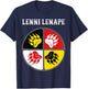 Lenni Lenape Delaware Native American Medicine Wheel T-Shirt - T-Shirt | Navy