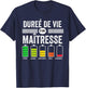 School Mistress Funny Life Of A Mistress , Black, S T-Shirt - T-Shirt | Navy