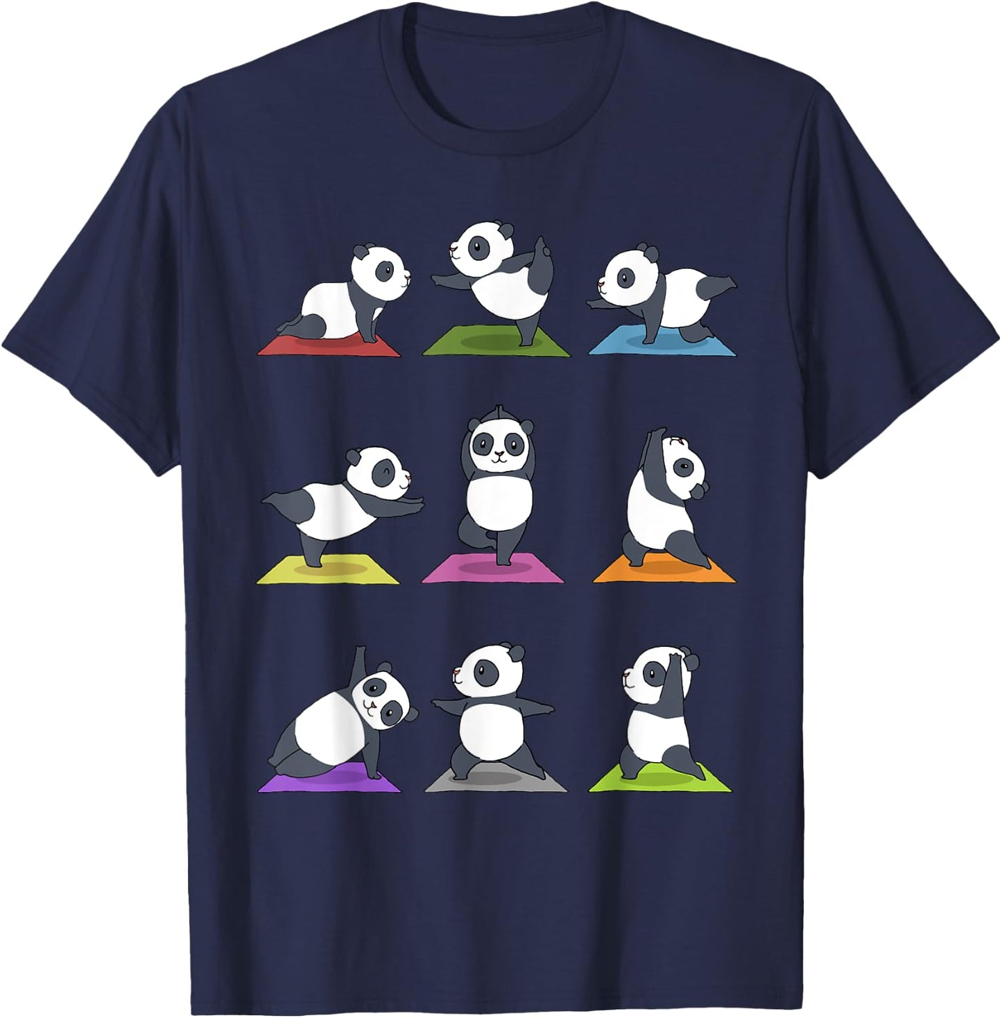 Panda Yoga T-Shirt - T-Shirt | Navy