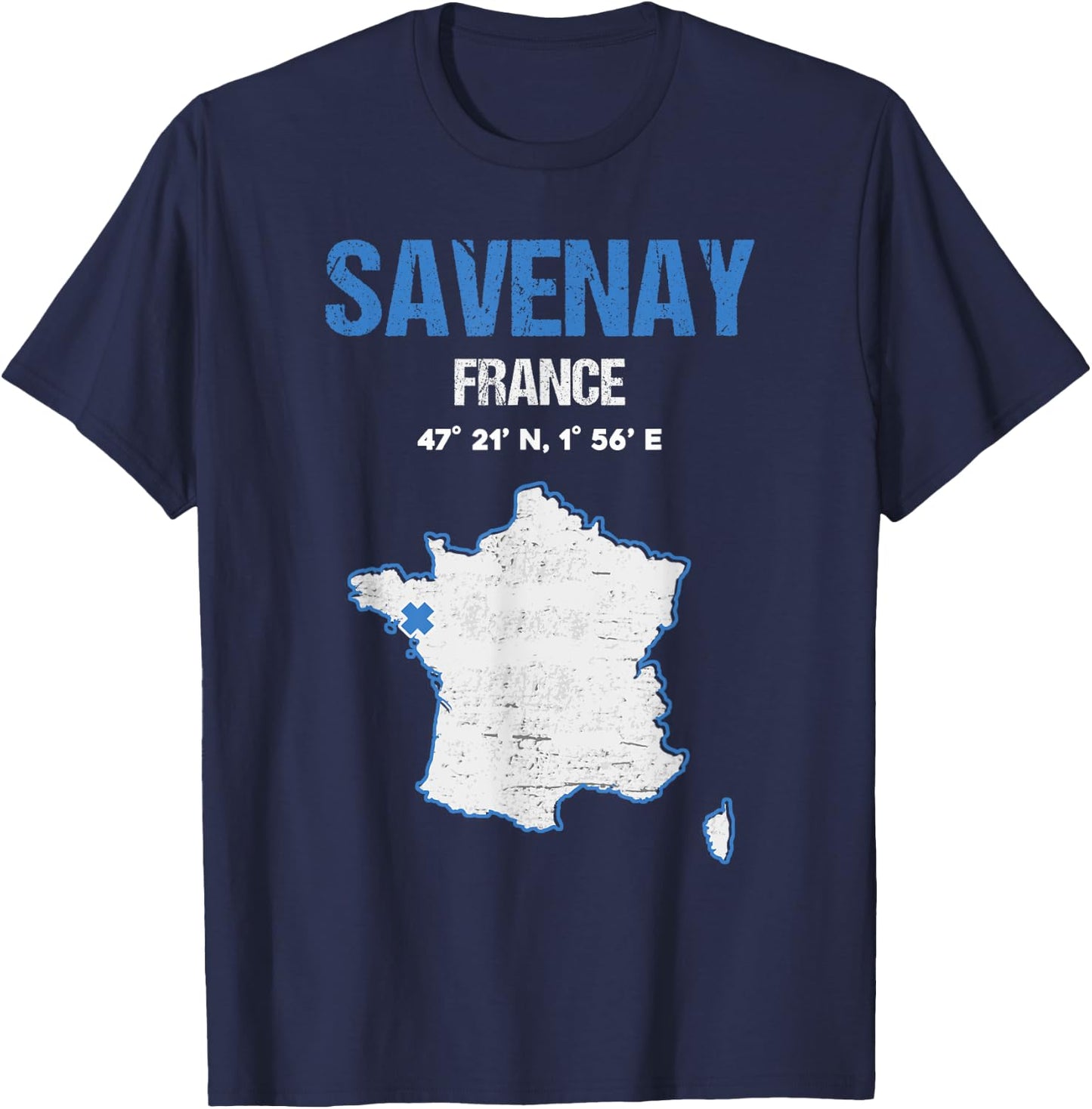 Savenay France Ville T-Shirt - T-Shirt | Navy