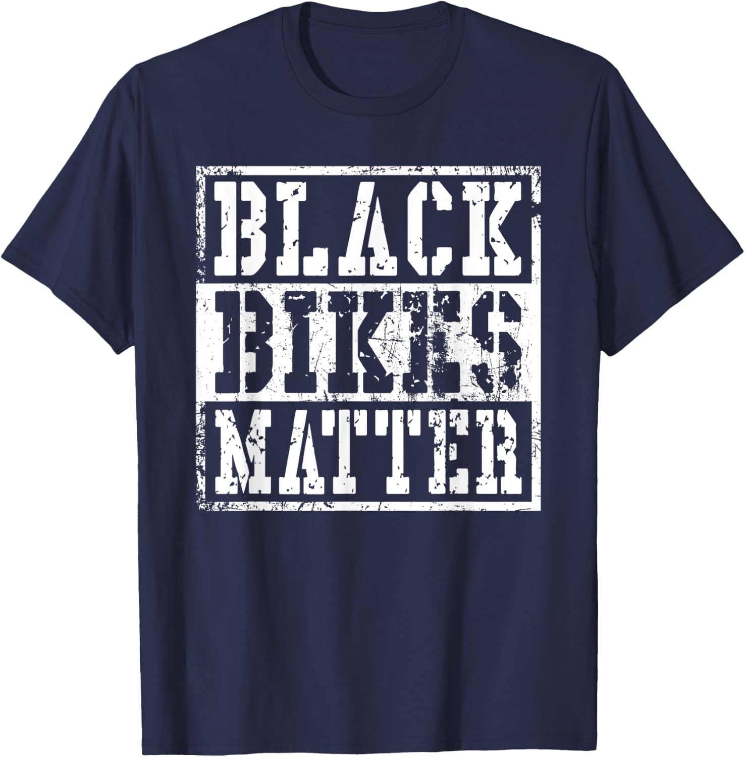 Funny Black Bikes Matter Motorcycle Biker Gift T-Shirt - T-Shirt | Navy