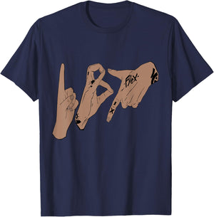 187 Hand Sign Gesture , black T-Shirt - T-Shirt | Navy