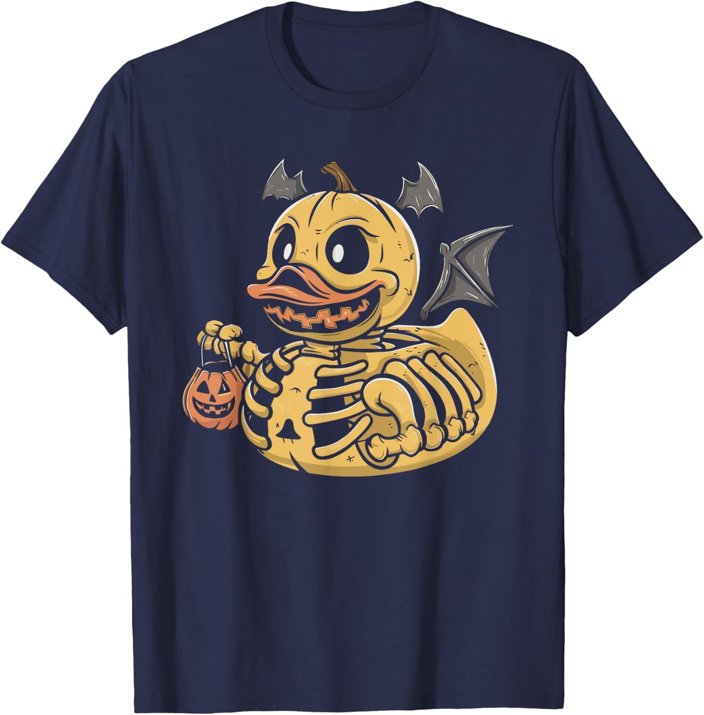 Rubber Duck Skeleton Rubber Duckie Costume Party T-Shirt - T-Shirt | Navy