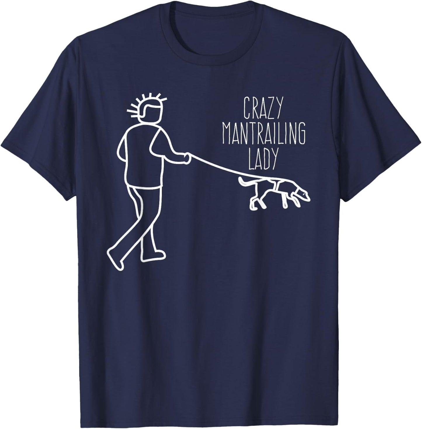 Mantrailing Lady Suchhund Mantrailer T-Shirt - T-Shirt | Navy