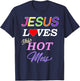 Jesus Loves This Hot Mess Christian Faith T-Shirt - T-Shirt | Navy