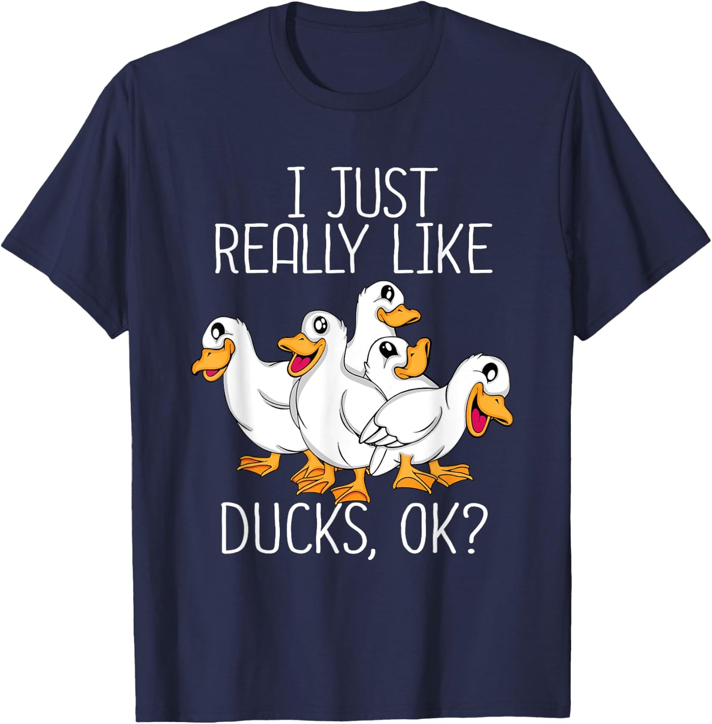 Duck Lover Women Peking Ducks Kids Duck T-Shirt - T-Shirt | Navy
