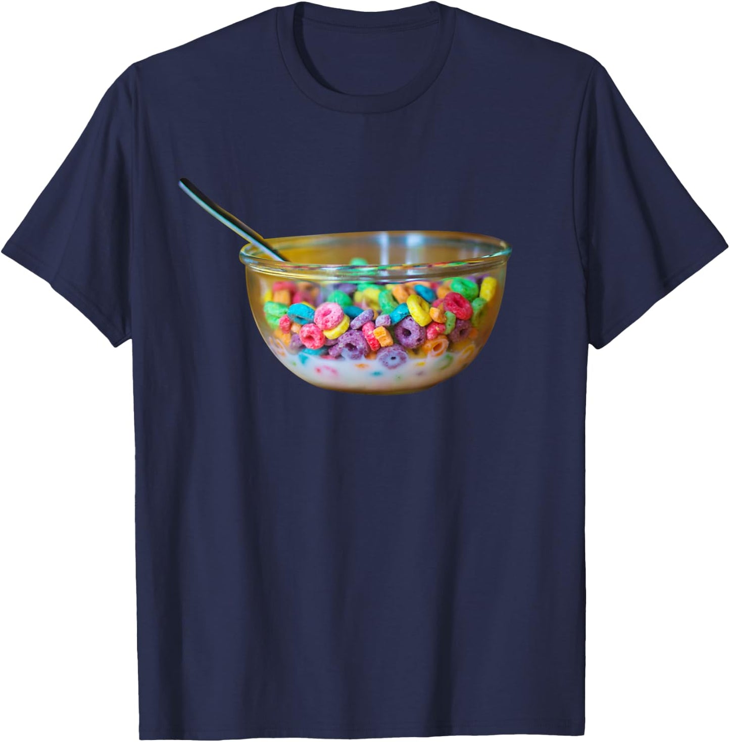 Bowl of Fruity Cereal T-Shirt - T-Shirt | Navy