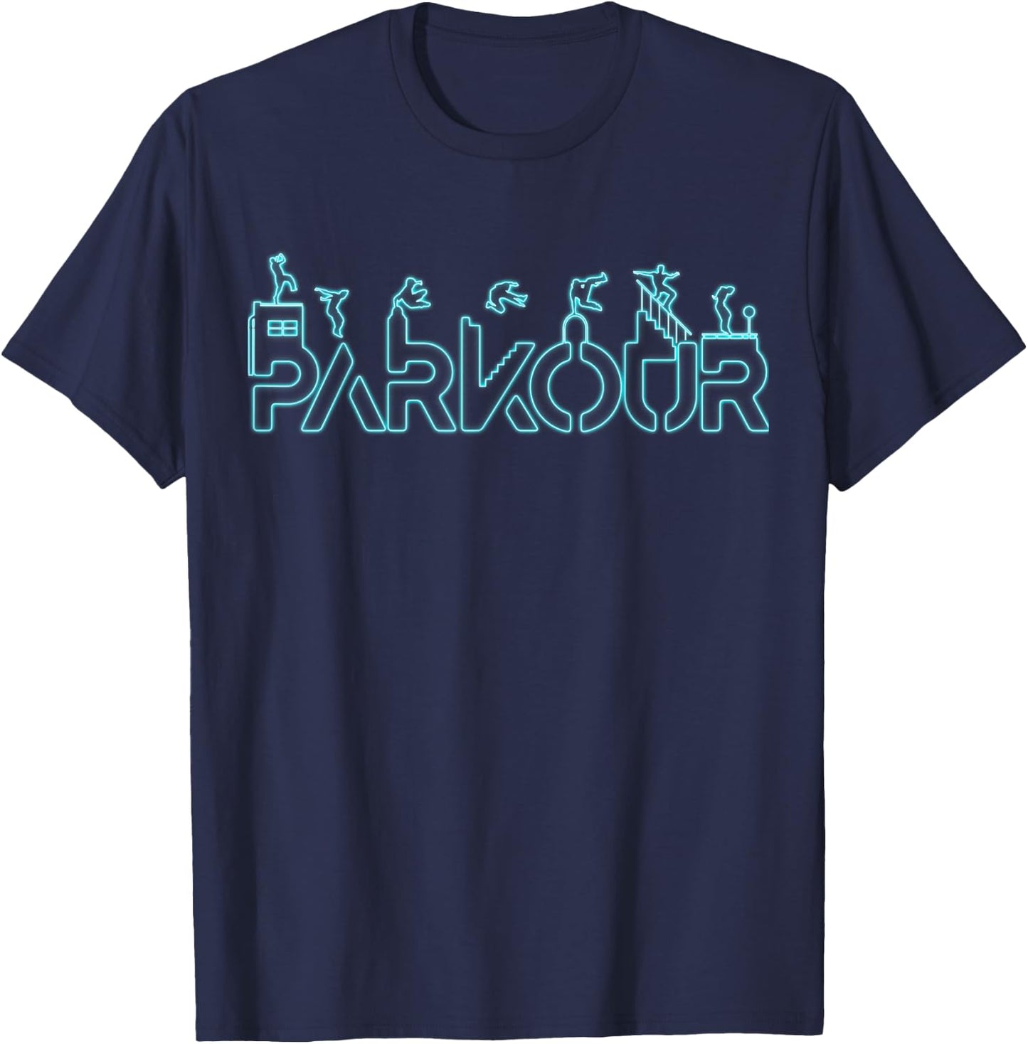 Parkour Freerun Urban Acrobatics Sport Training Freerunning T-Shirt - T-Shirt | Navy
