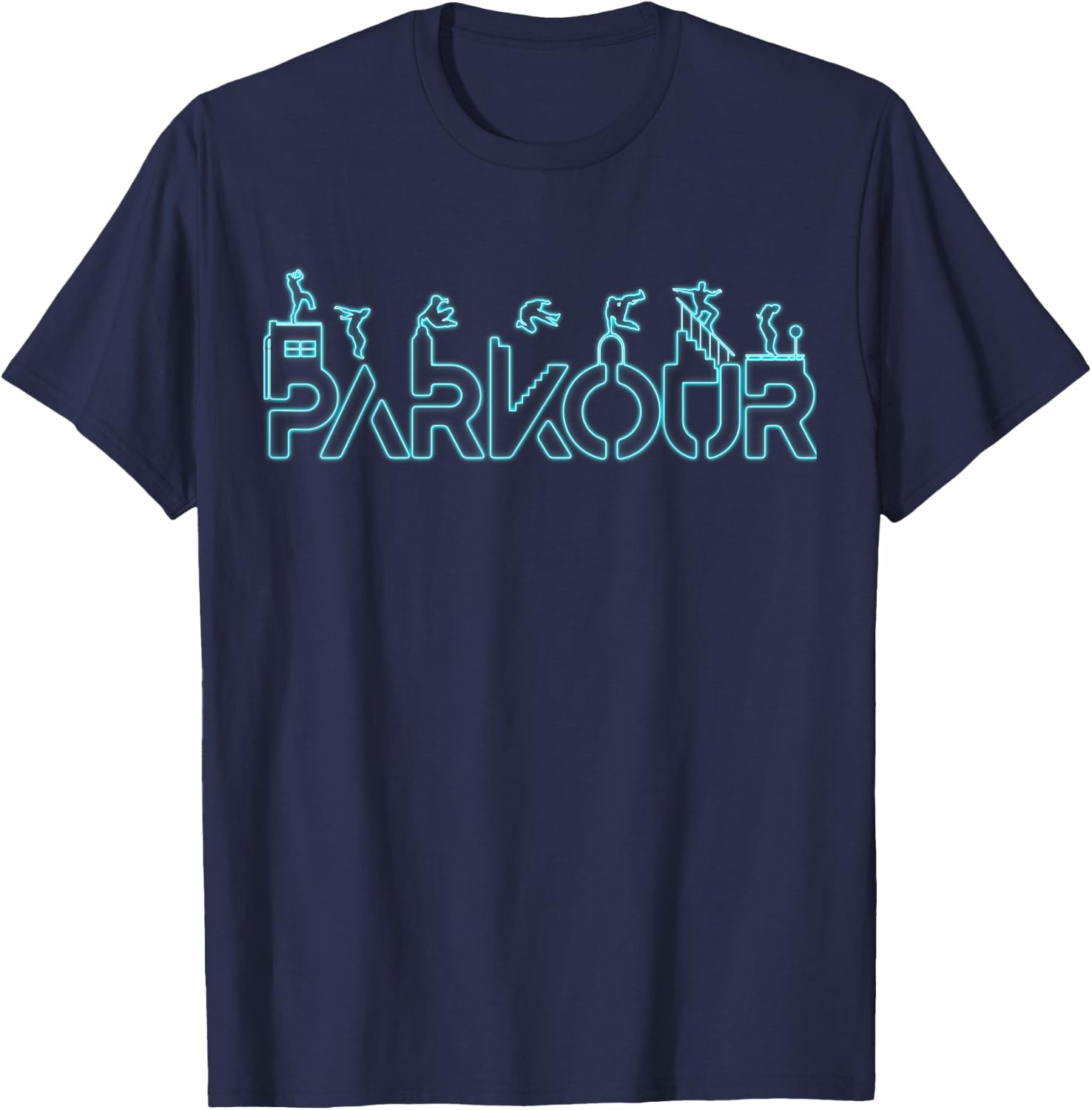 Parkour Freerun Urban Acrobatics Sport Training Freerunning T-Shirt - T-Shirt | Navy