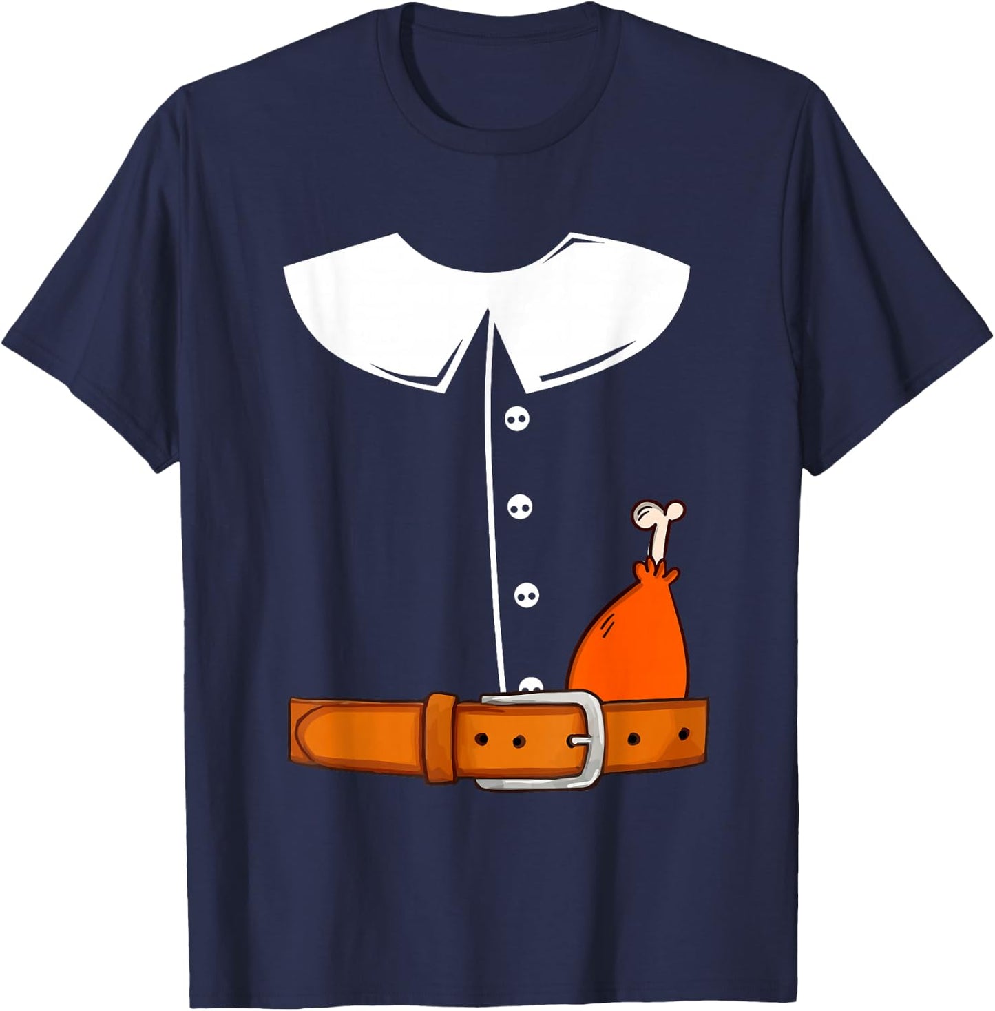 Pilgrim Costume Collar Thanksgiving Turkey Day Men Boys Kids T-Shirt - T-Shirt | Navy
