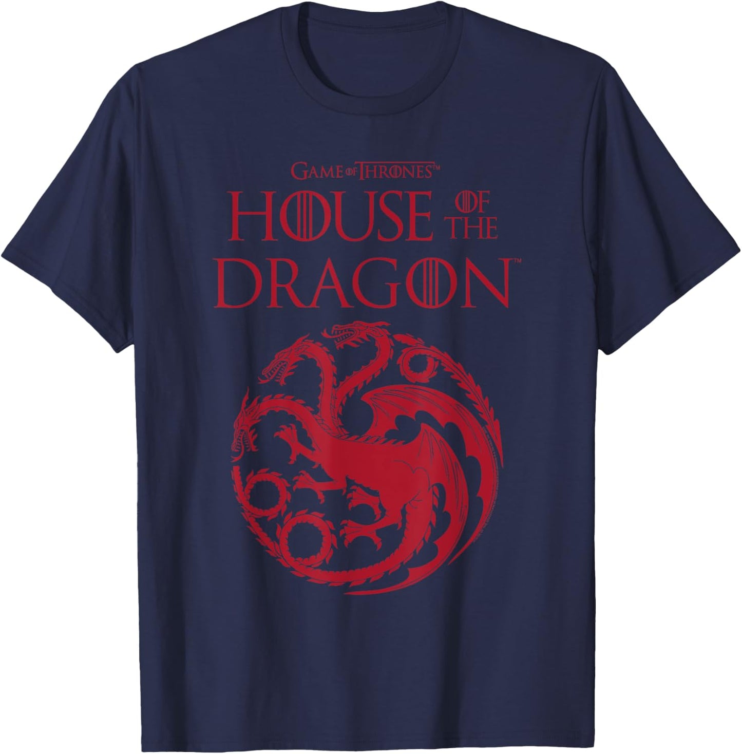 House of The Dragon Targaryen Crest Logo T-Shirt - T-Shirt | Navy