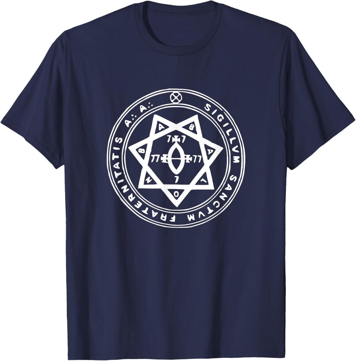 Seal of A. A. Astrum Argentum Symbol Magic Order Occult T-Shirt - T-Shirt | Navy