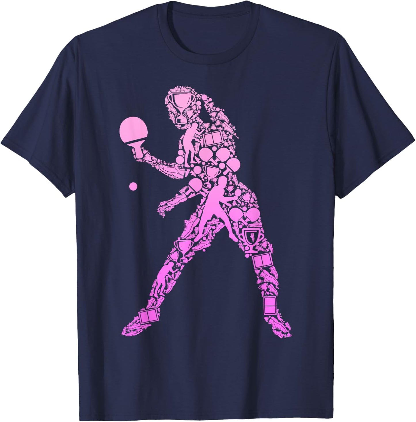 Tischtennis Tischtennisspielerin Ping Pong Kinder Mädchen T-Shirt - T-Shirt | Navy