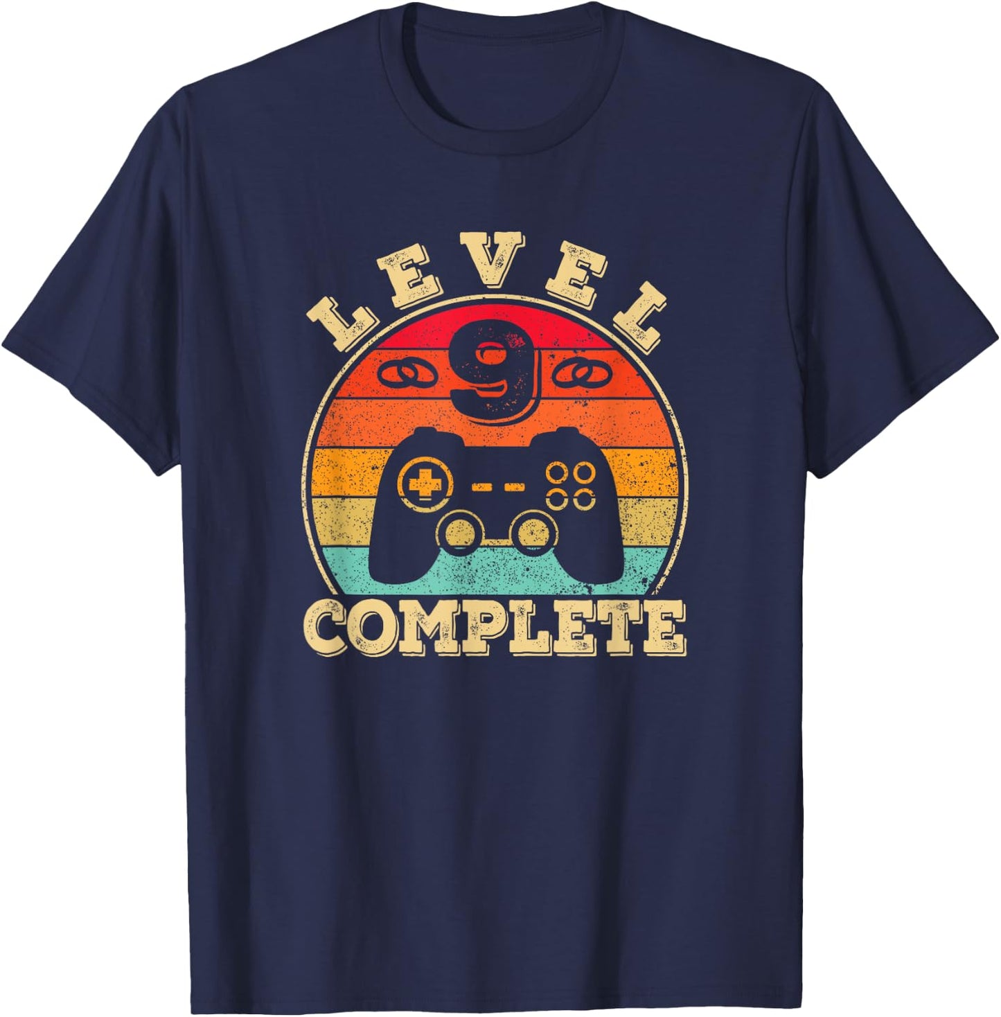 9th Wedding Anniversary - 9 Years Married - Level 9 Complete T-Shirt - T-Shirt | Navy