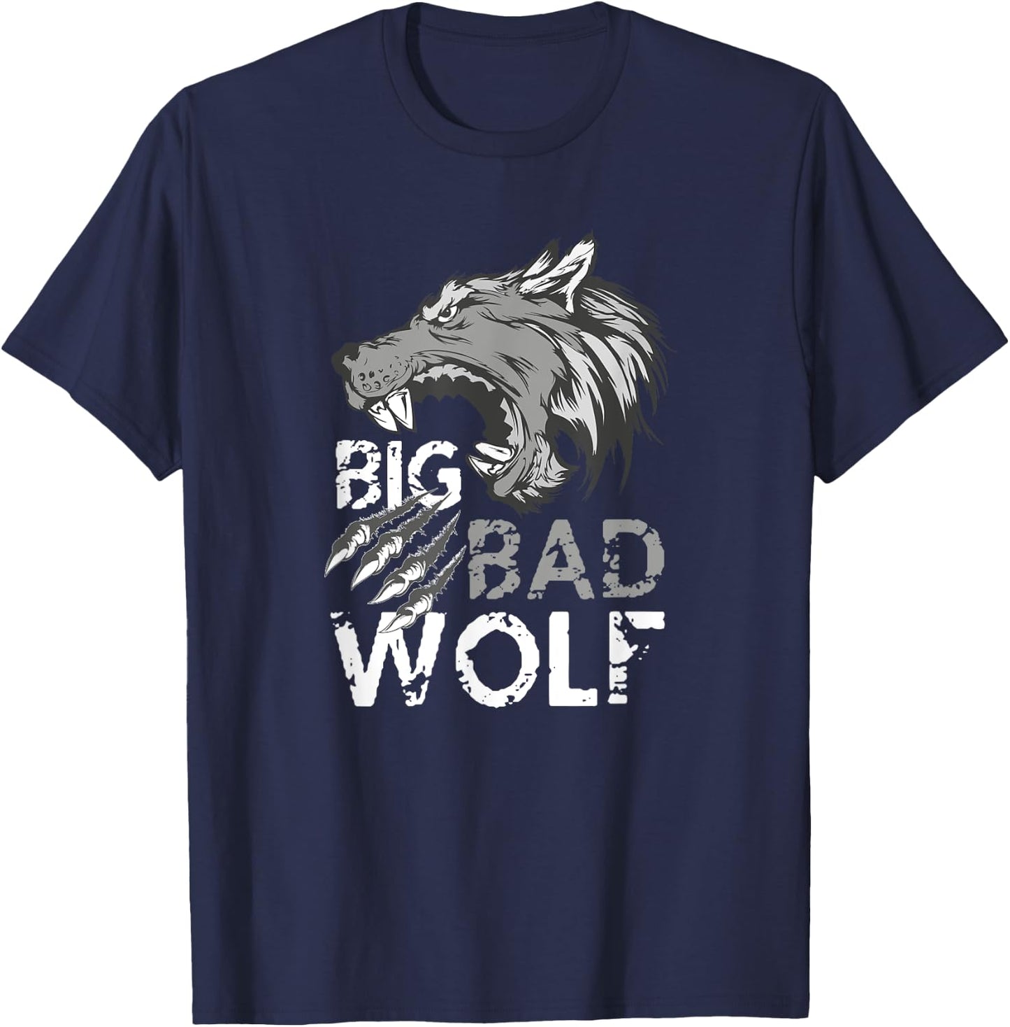 Big Bad Wolf Claw Marks T-Shirt - T-Shirt | Navy