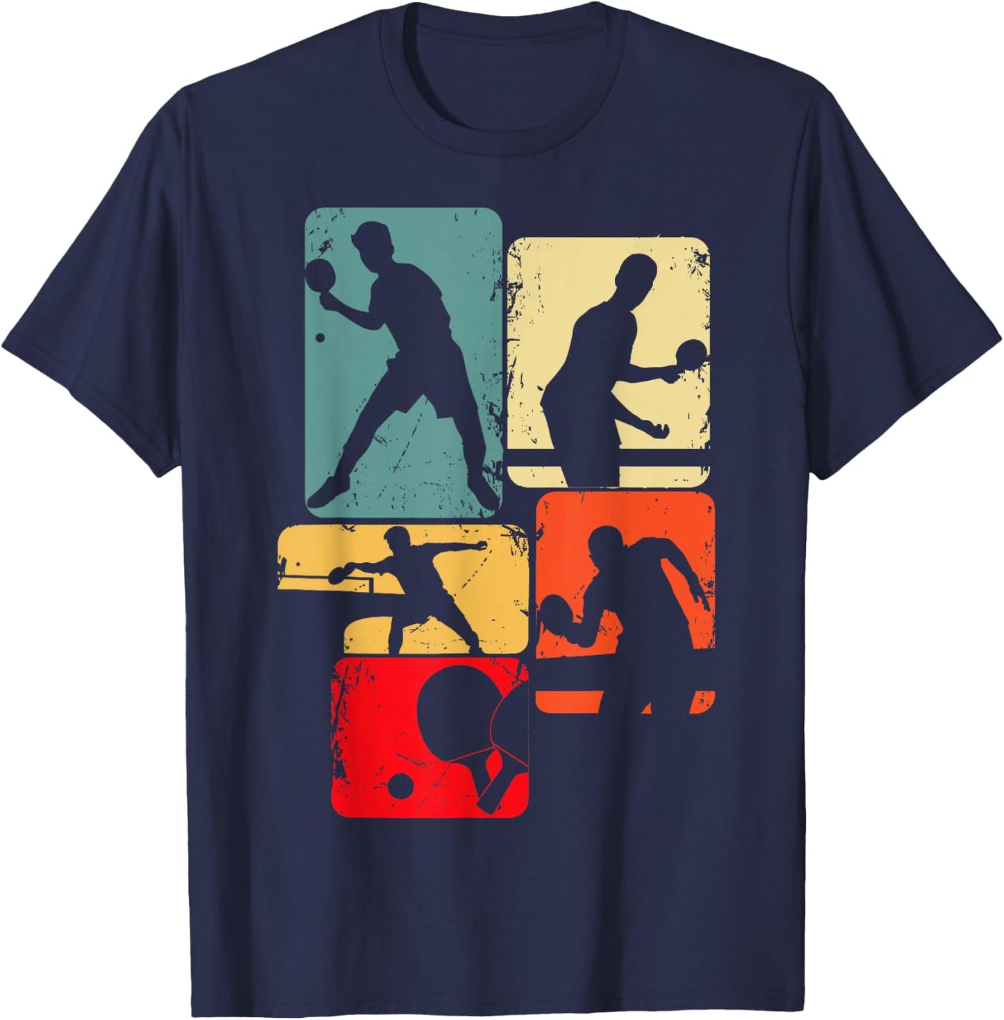 Table Tennis Ping Pong Children's Boys Men's , black T-Shirt - T-Shirt | Navy