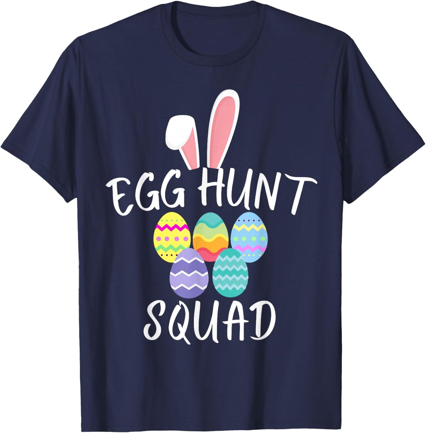 Egg Hunt Squad 2024 Funny Easter Day 2024 Egg Hunt Hunter T-Shirt - T-Shirt | Navy