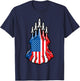 Cool Patriotic Shirts , Space Rocket American Flag T-Shirt - T-Shirt | Navy