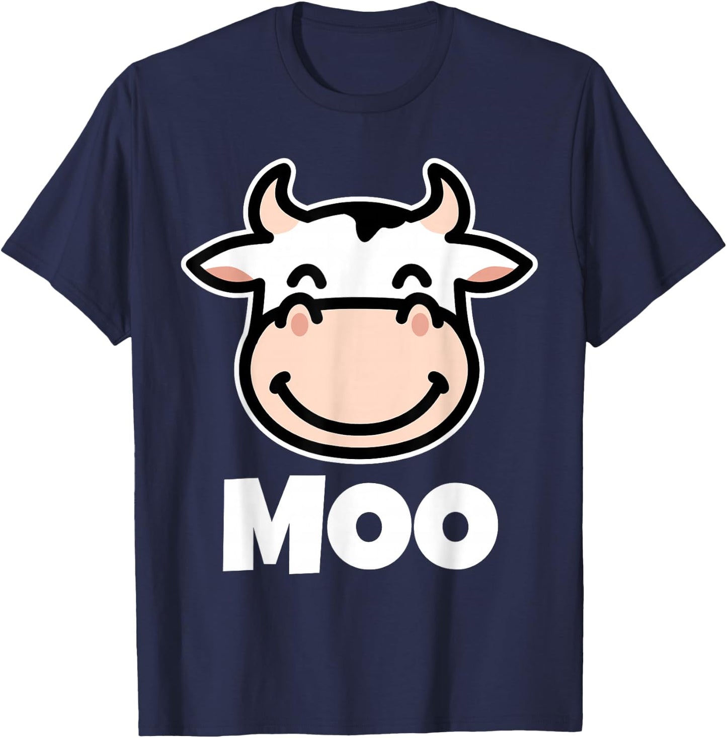 MOO Cows Shirt | Kuhliebhaber Shirt | Kinder Kuh T-Shirt - T-Shirt | Navy