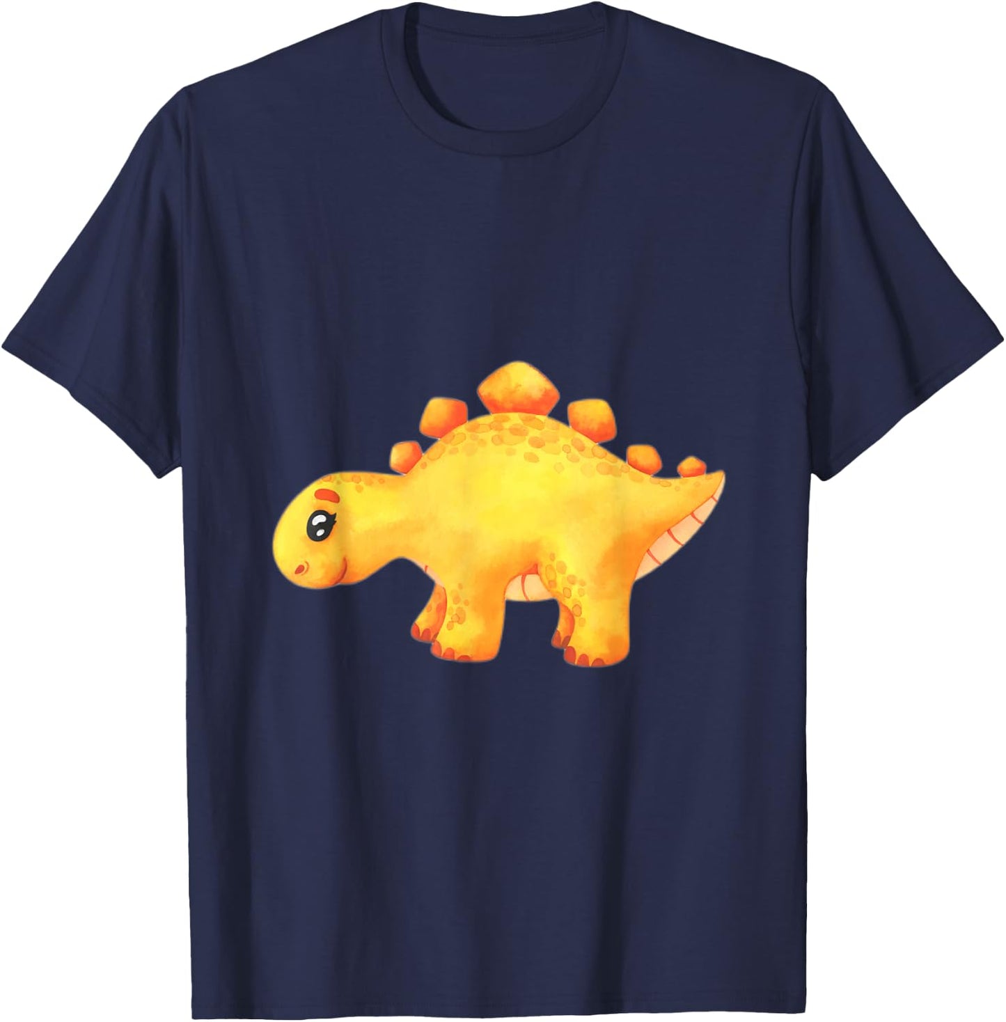 Cute Yellow stegosaurus T-Shirt - T-Shirt | Navy