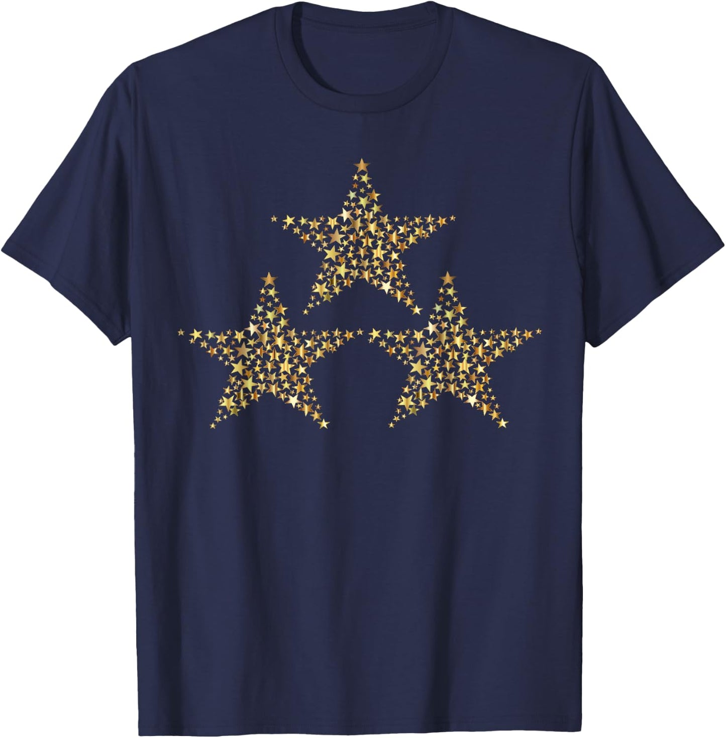 Golden Stars Golden Star , black T-Shirt - T-Shirt | Navy